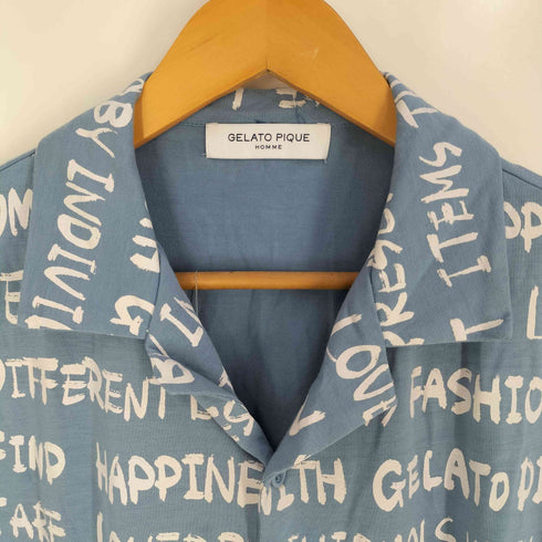 ジェラートピケオム Gelato Pique Homme クッキー総柄シャツ&ハーフパンツ セットアップ メンズ  上下M